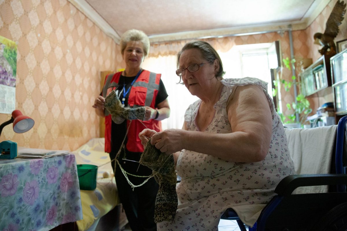 Соціальні помічники Товариства Червоного Хреста України, Нікополь, липень 2023