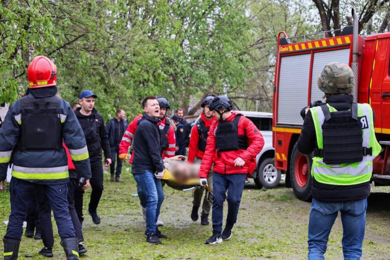 Providing Assistance at the Scene of the Attack on Chernihiv, April 17, 2024