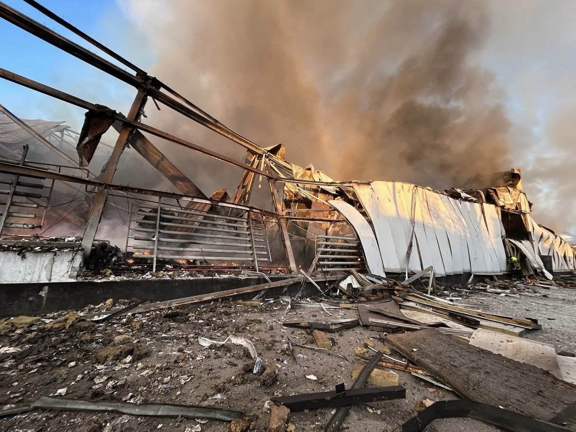 The Ukrainian Red Cross Emergency Response Team is working at the scene ...