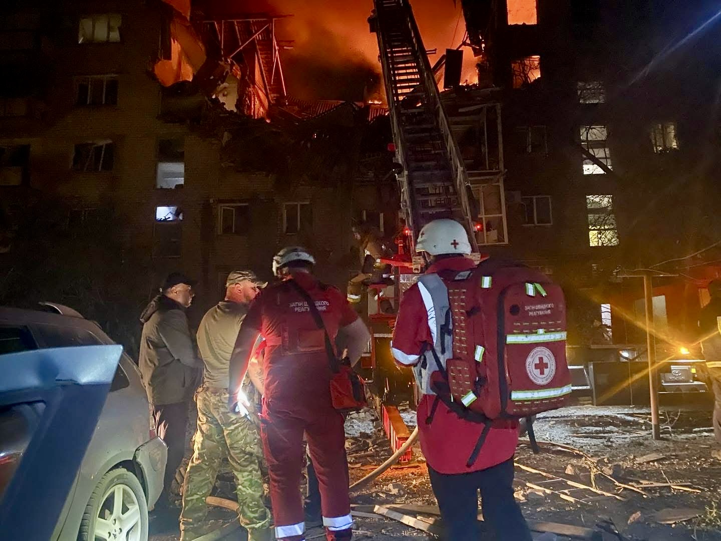 The Ukrainian Red Cross responds to the overnight mass attack on ...