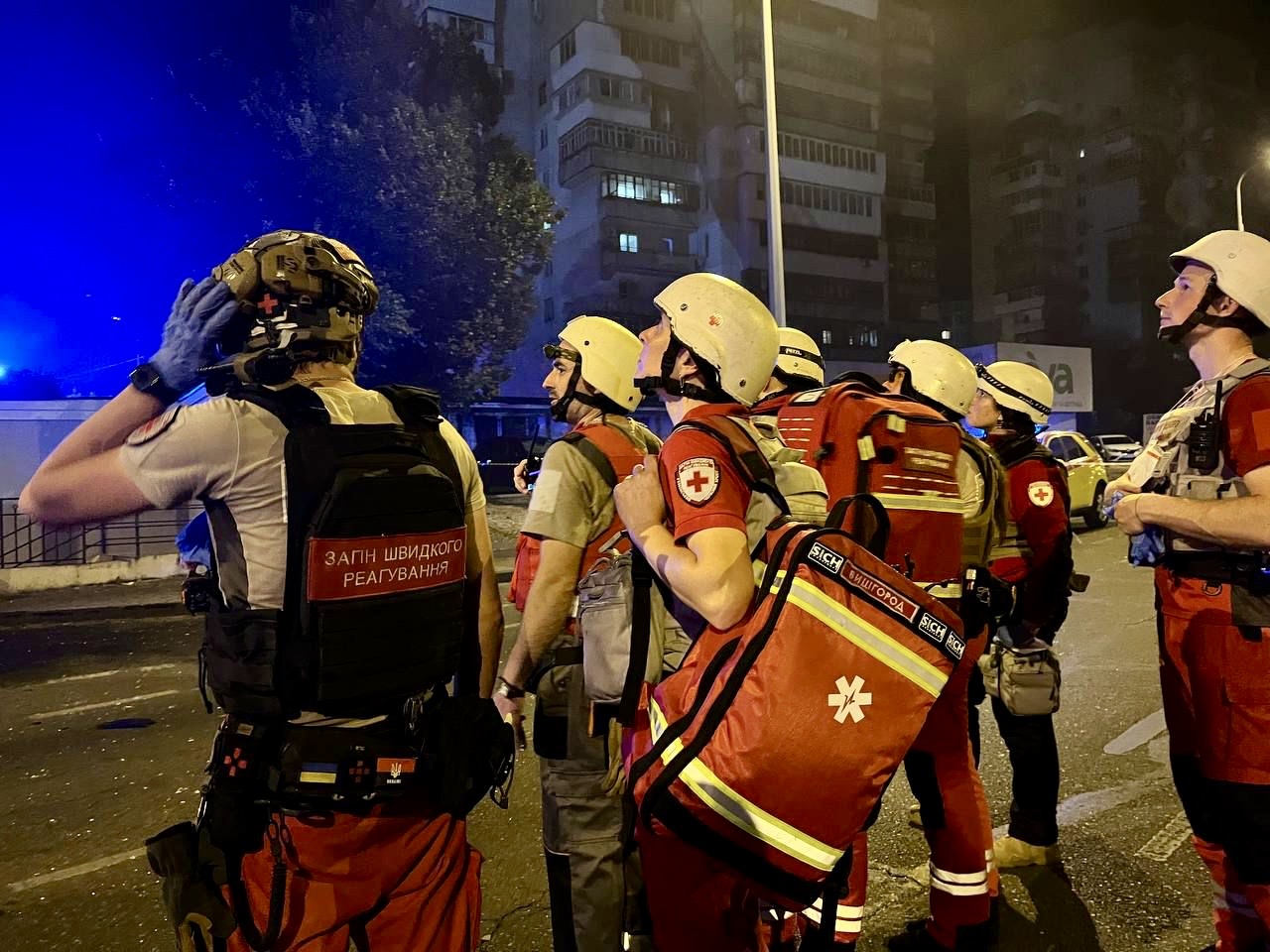 Last night, the Ukrainian Red Cross responded to a strike on a ...