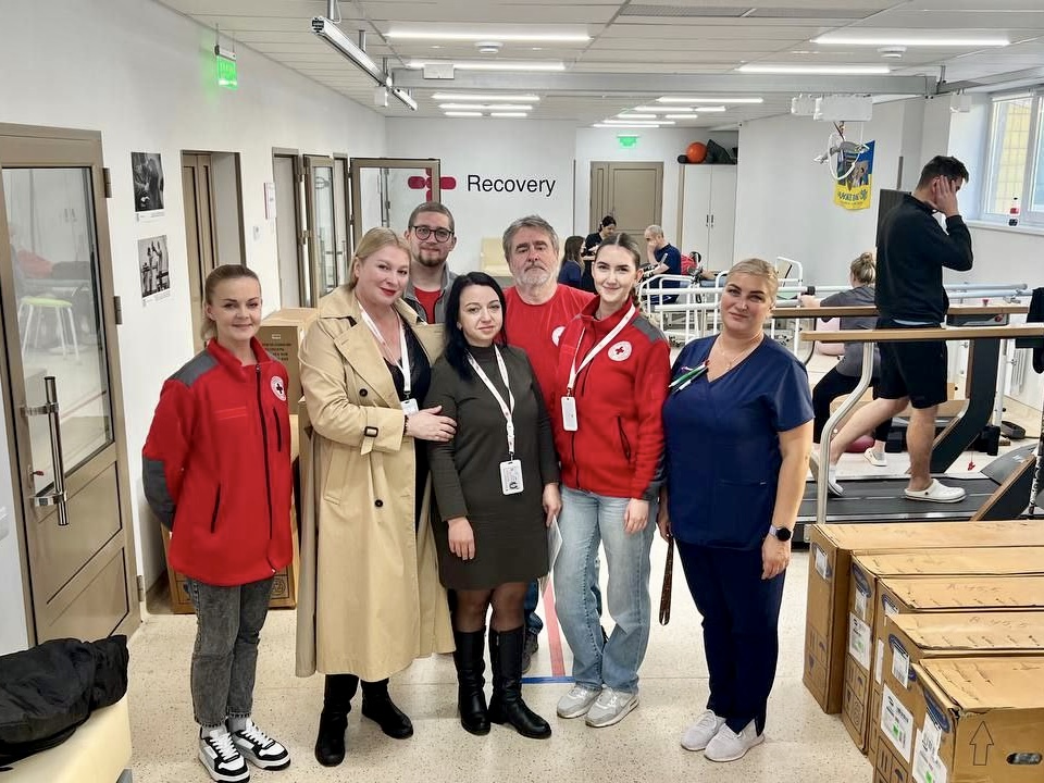 The Ukrainian Red Cross has donated wheelchairs to a hospital in Dnipro