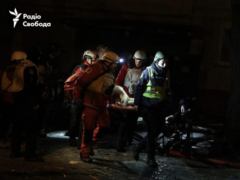 A difficult night in the capital. The Ukrainian Red Cross is supporting the emergency response.
