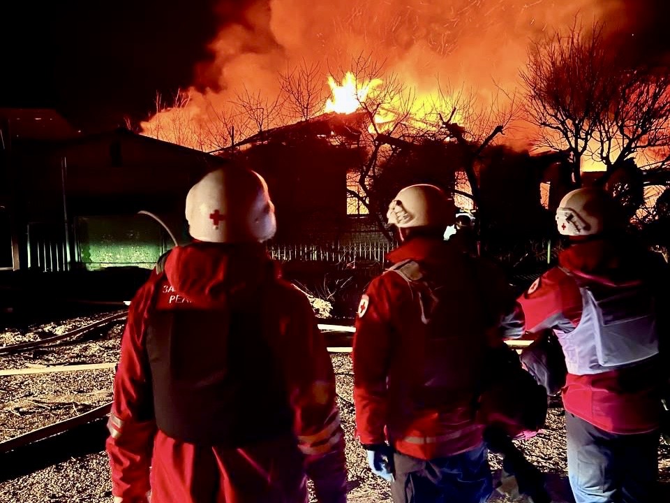 In Zaporizhzhia, the Ukrainian Red Cross emergency response team ...