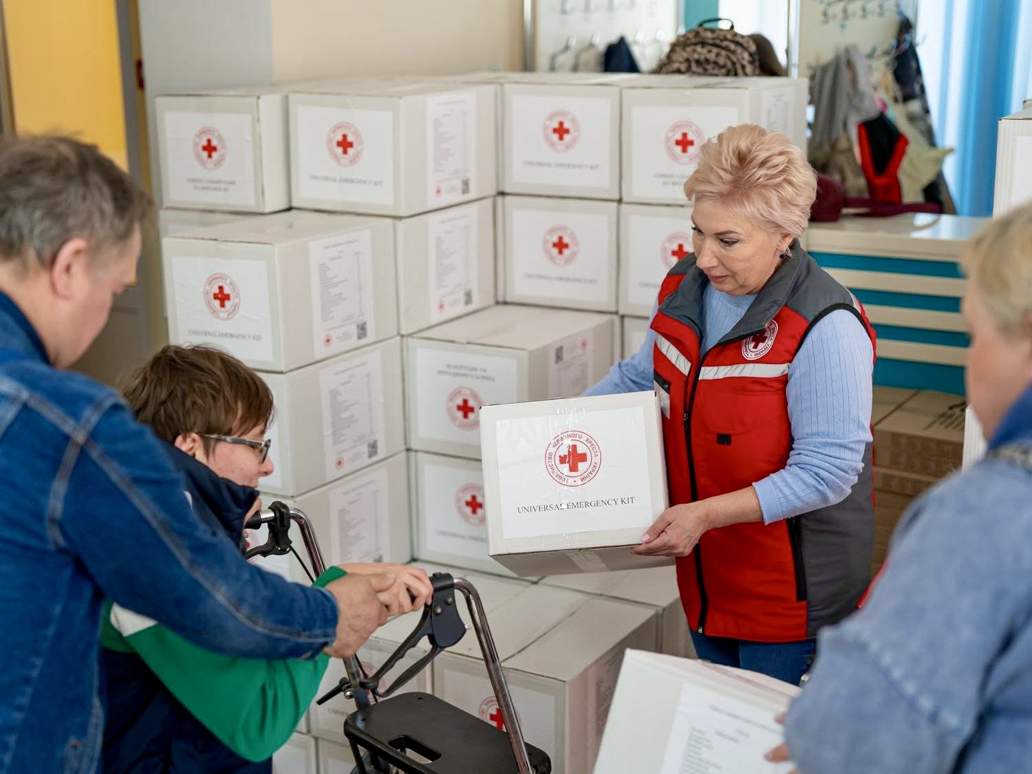 The Ukrainian Red Cross has provided 250 emergency kits and 85 ...