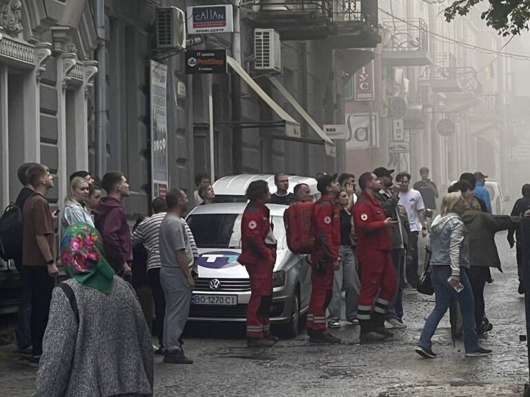 In Ternopil, the Ukrainian Red Cross team responded to a fire incident