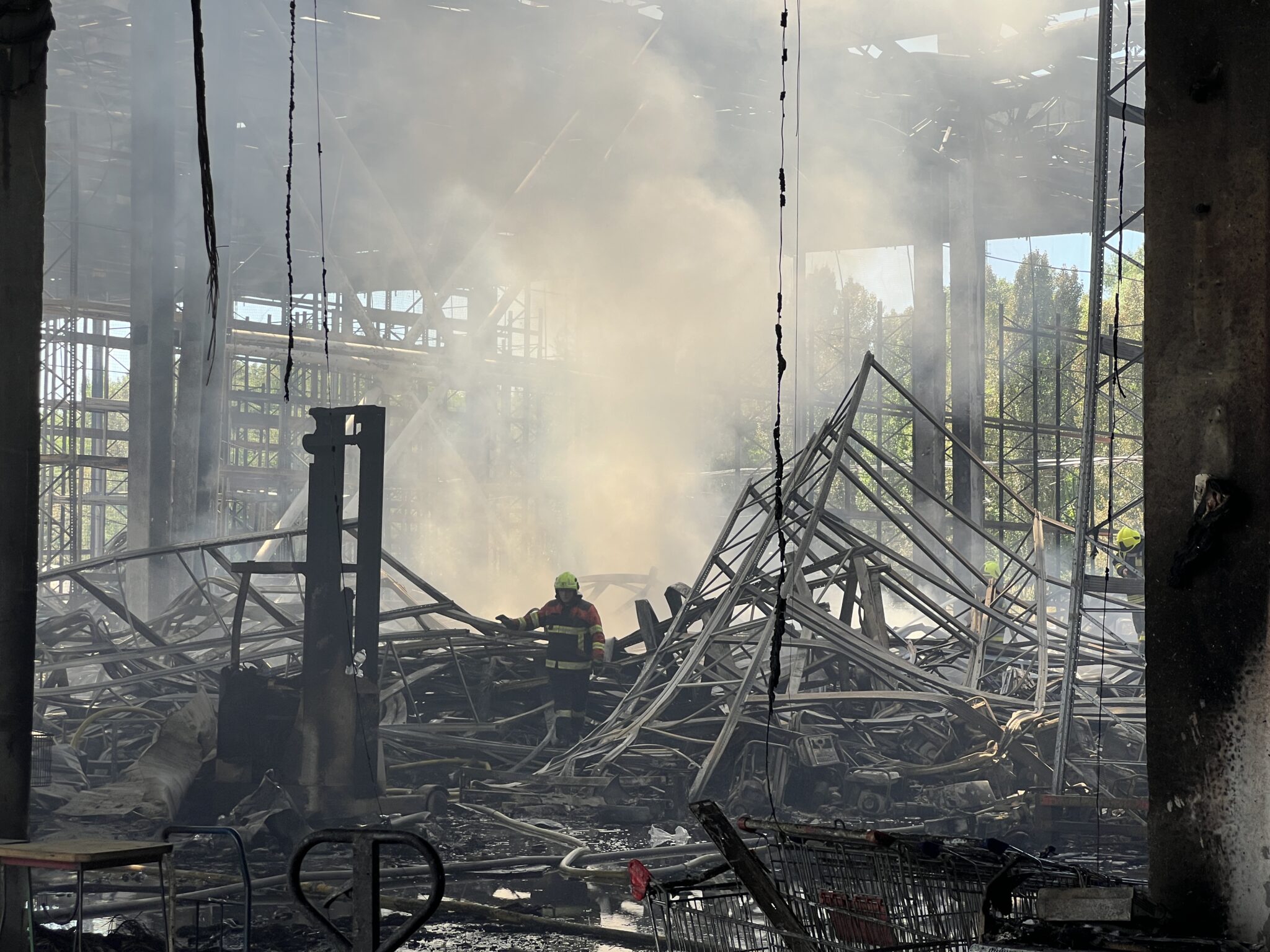The Ukrainian Red Cross humanitarian warehouse has been destroyed as a ...