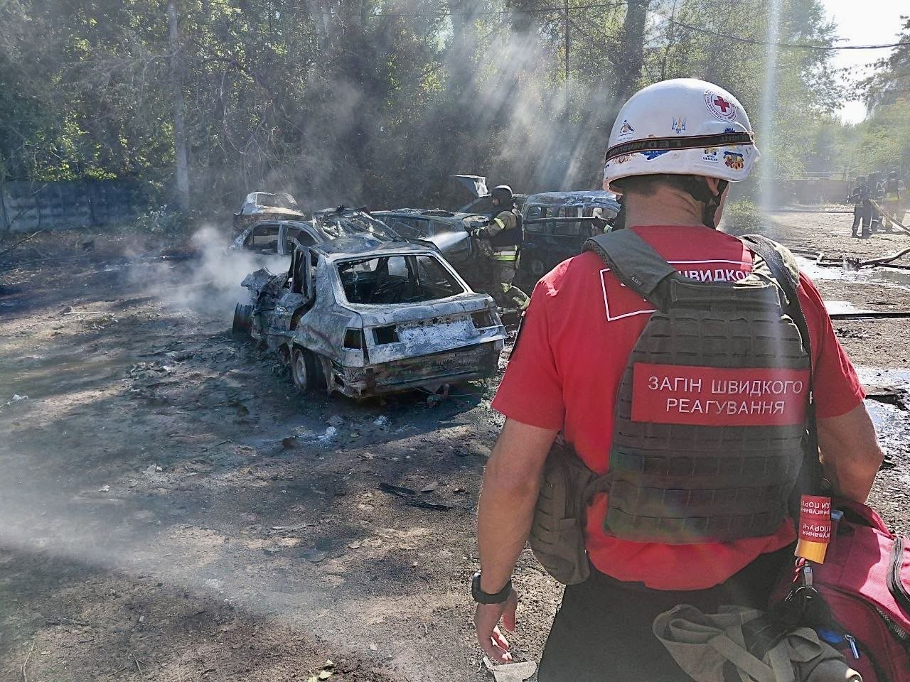 The Ukrainian Red Cross responded to an attack in Zaporizhzhia