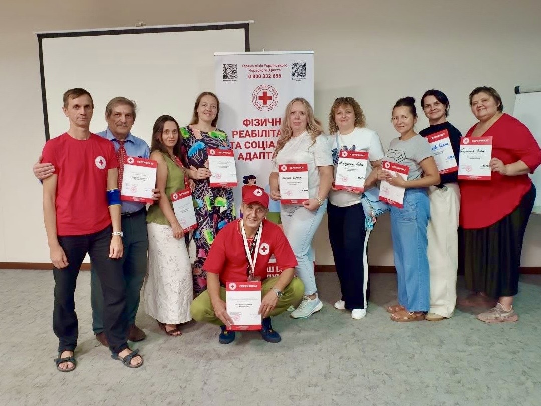 The Ukrainian Red Cross trained Odesa volunteers to work with people with disabilities and veterans
